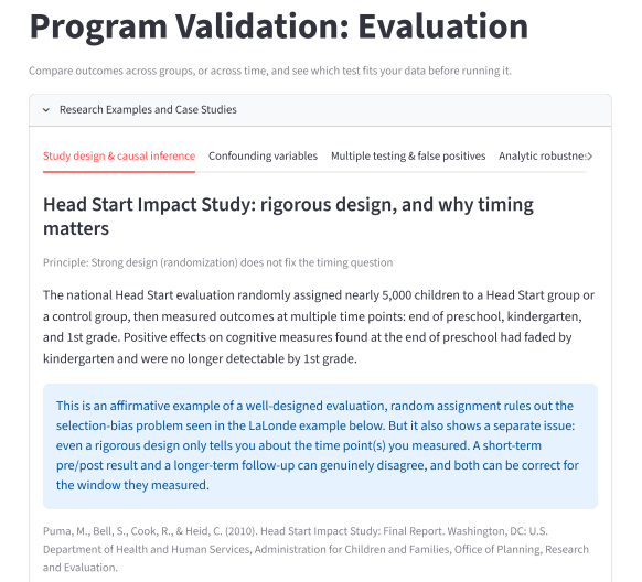 Program Evaluation
